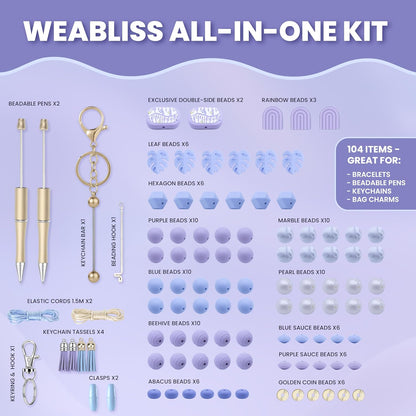 WEABLISS Silicone Beads Kit: All you need to start your bead craft